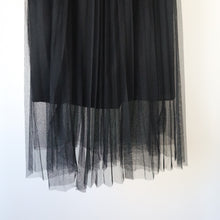 画像をギャラリービューアに読み込む, black lace pleats skirt
